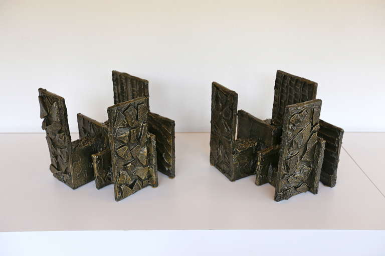 Pair of Side Tables by Paul Evans.  Each Table is Signed PE 71.