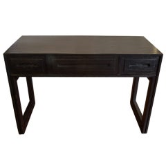 Circa 1940
s ebonized solid oak console table