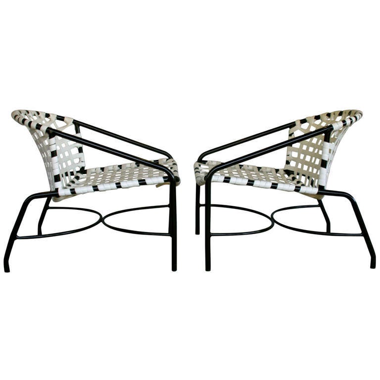 Pair patio lounge chairs by Tadao Inouye for Brown Jordan ( 2 pairs  available ) at 1stDibs