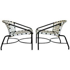 Pair patio lounge chairs by Tadao Inouye for Brown Jordan ( 2 pairs available )