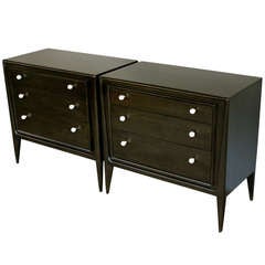 Vintage Pair of ebonized chest by Mt. Airy Furniture Co.