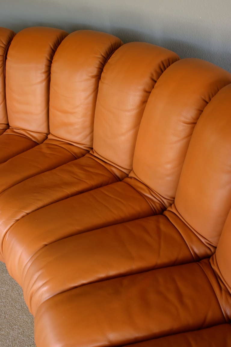 Swiss De Sede non-stop leather sofa DS-600