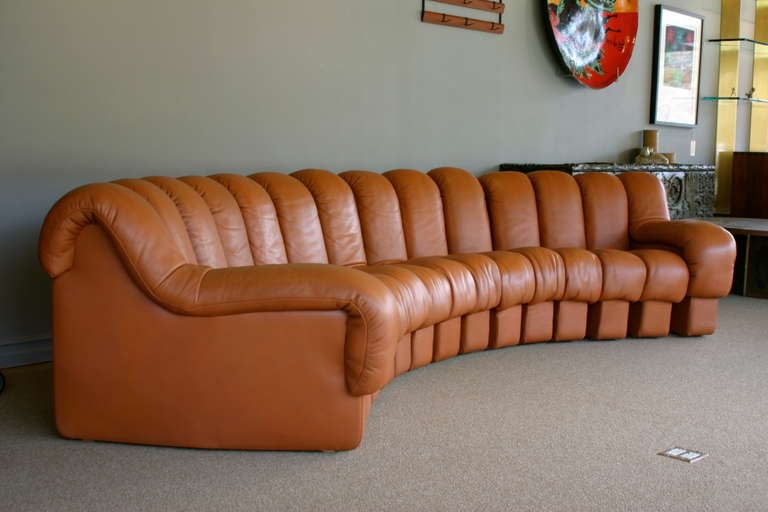 Leather De Sede non-stop leather sofa DS-600