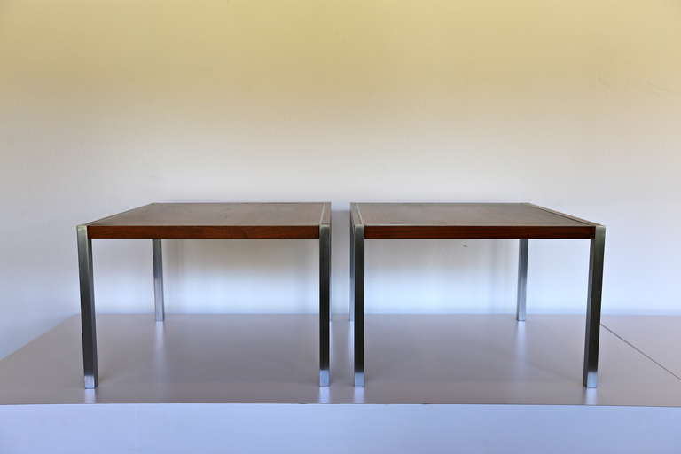 Pair of Walnut Side Tables by Richard Shultz for Knoll 3