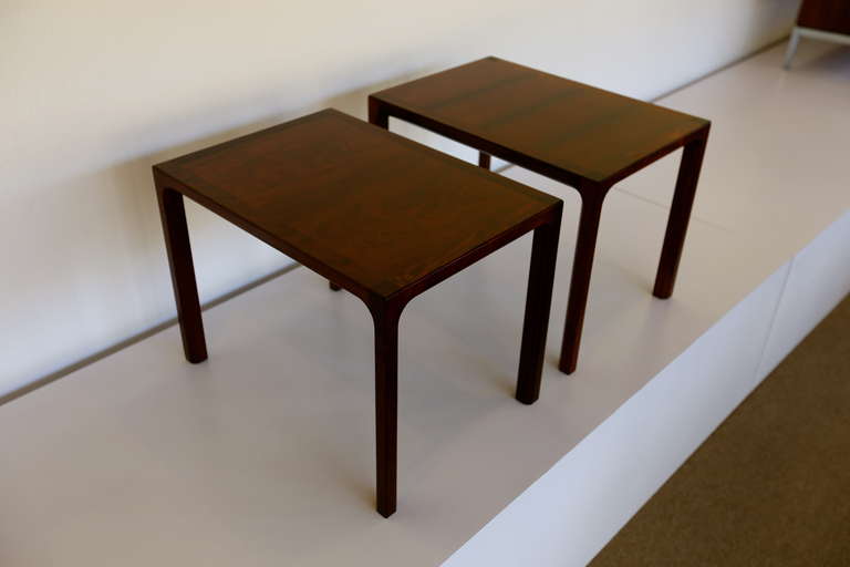 Pair of Fine Danish Rosewood Side Tables 1