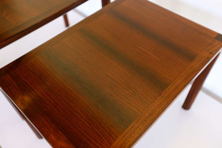Pair of Fine Danish Rosewood Side Tables 2