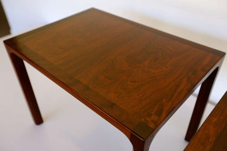 Mid-Century Modern Pair of Fine Danish Rosewood Side Tables