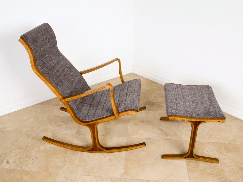 Japanese Bentwood rocking chair by Mitsumasa Sugasawa for Kosuga