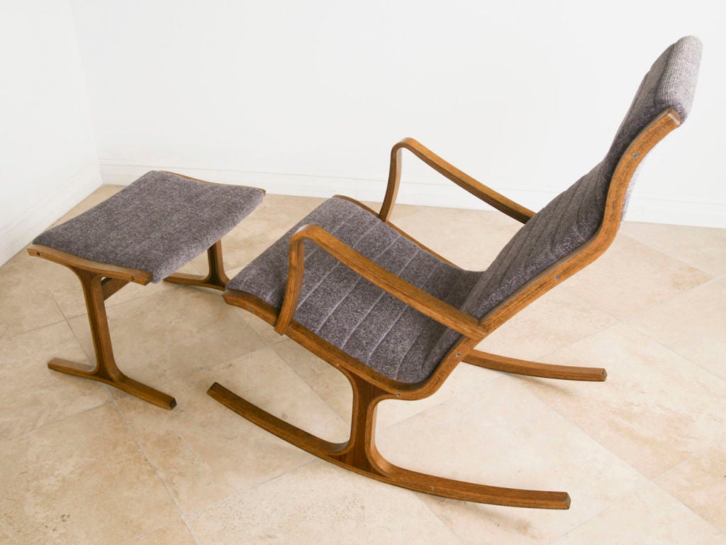 Bentwood rocking chair by Mitsumasa Sugasawa for Kosuga 1