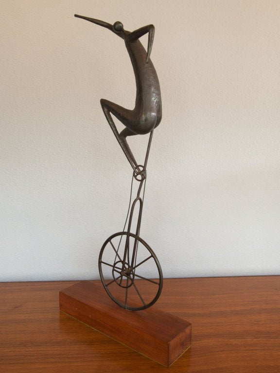 Bronze Unicycle Sculpture by Jack Boyd 1
