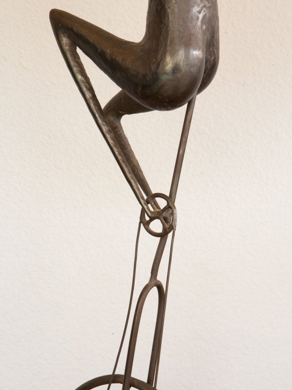 Bronze Unicycle Sculpture by Jack Boyd 2