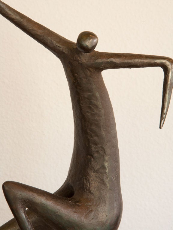 Bronze Unicycle Sculpture by Jack Boyd 4