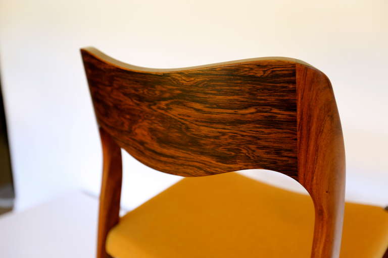 Set of Four Rosewood Dining Chairs by Niels O. Moller In Excellent Condition In Costa Mesa, CA