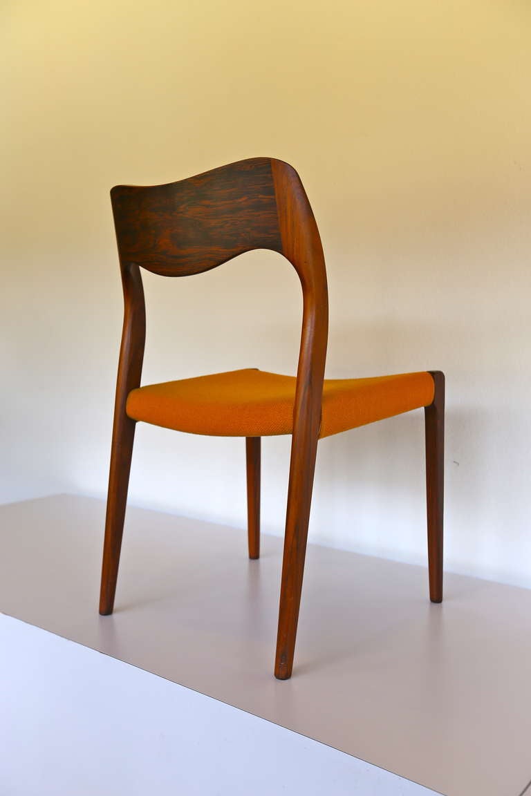 Mid-20th Century Set of Four Rosewood Dining Chairs by Niels O. Moller