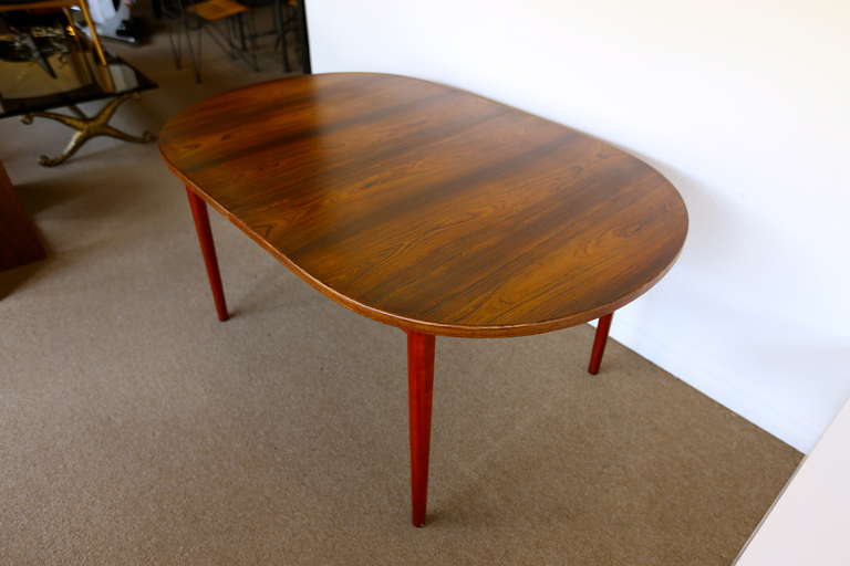 Rosewood Dining Table by Nils Jonsson for Troeds In Excellent Condition In Costa Mesa, CA