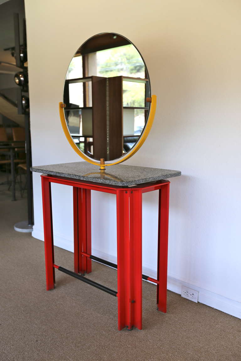 Post Modern Memphis Style Vanity / Entry Console w/ Mirror.