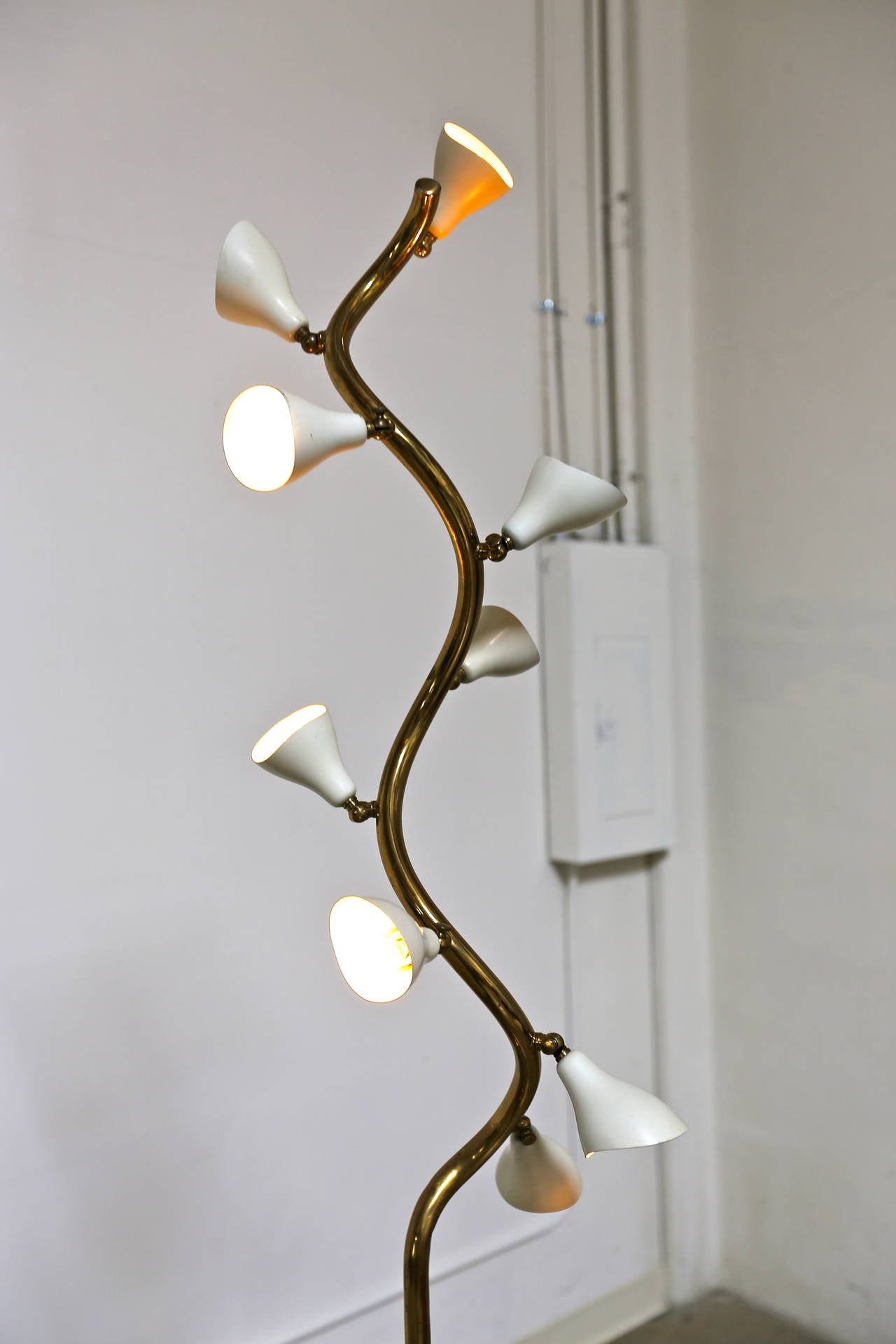 Aluminum Iconic Floor Lamp by Gino Sarfatti for Arteluce