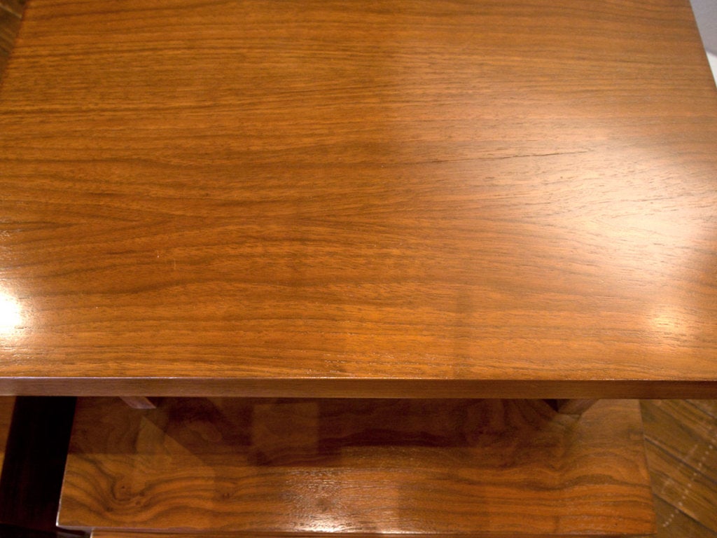 Pair Of Walnut Nightstands By Merton Gershun 3