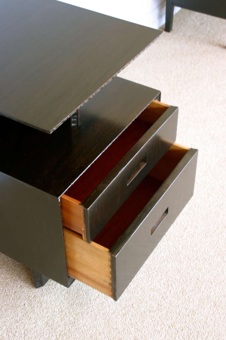 Ebonized Nightstand by Frank Lloyd Wright for Henredon