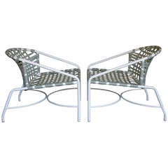 Pair of outdoor vintage Kantan lounge chairs by Tadao Inouye for Brown Jordan
