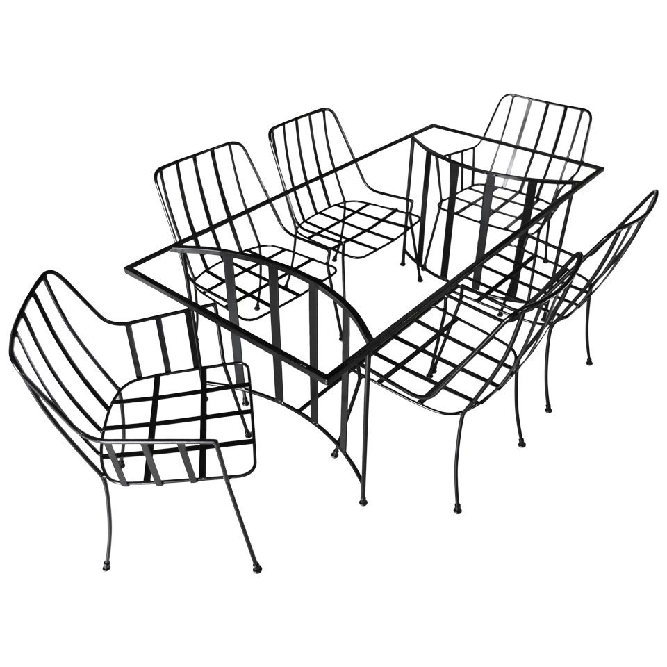 Iron Dining Set by Paul Laszlo for Pacific Iron