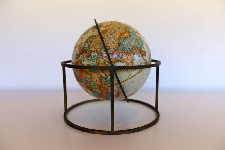 Modernist Brass Desk Top Globe 1
