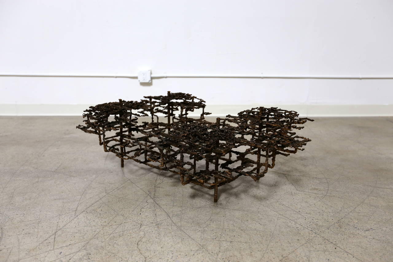 Sculptural Brutalist Coffee Table by Daniel Gluck 2