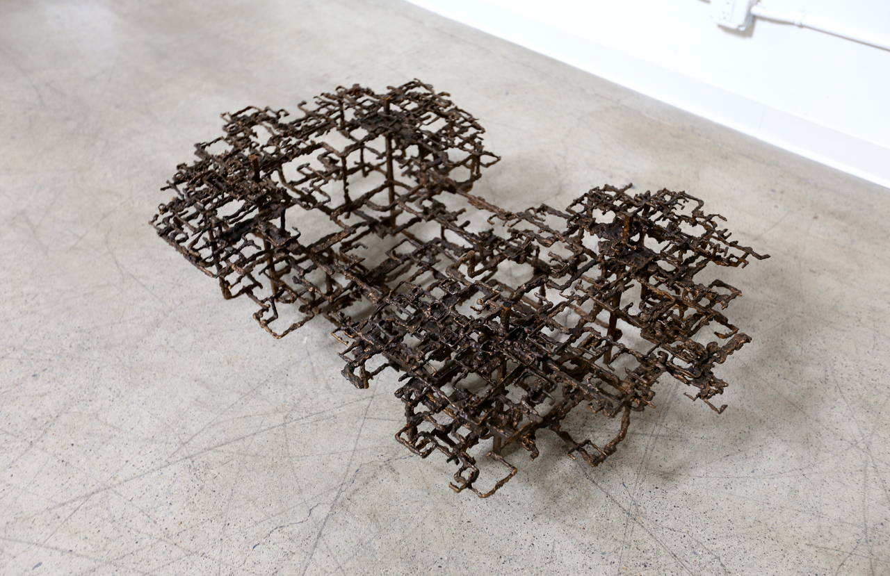 Sculptural Brutalist Coffee Table by Daniel Gluck 4
