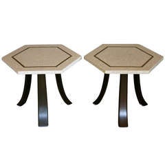 Pair Of Hexagonal Side Table By Harvey Probber