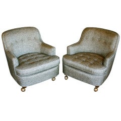 Pair of Petite Lounge Chairs by Edward Wormley