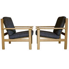 Pair Of Lounge Chairs By Hans Wegner