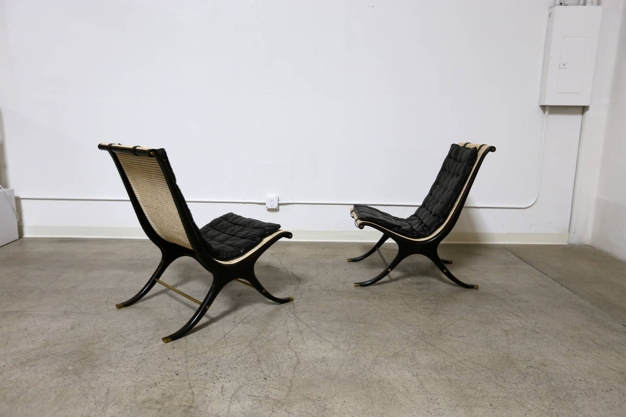 Mid-Century Modern Pair of Lounge Chairs by Gerald Jerome