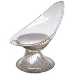 Invisible lucite chair by Laverne