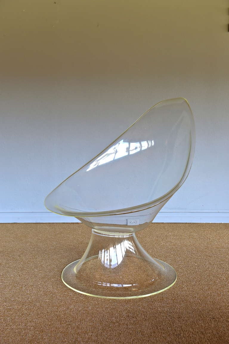 Mid-Century Modern Invisible lucite chair by Laverne