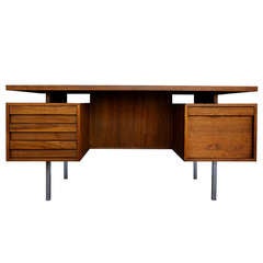 Walnut executive desk by John Keal