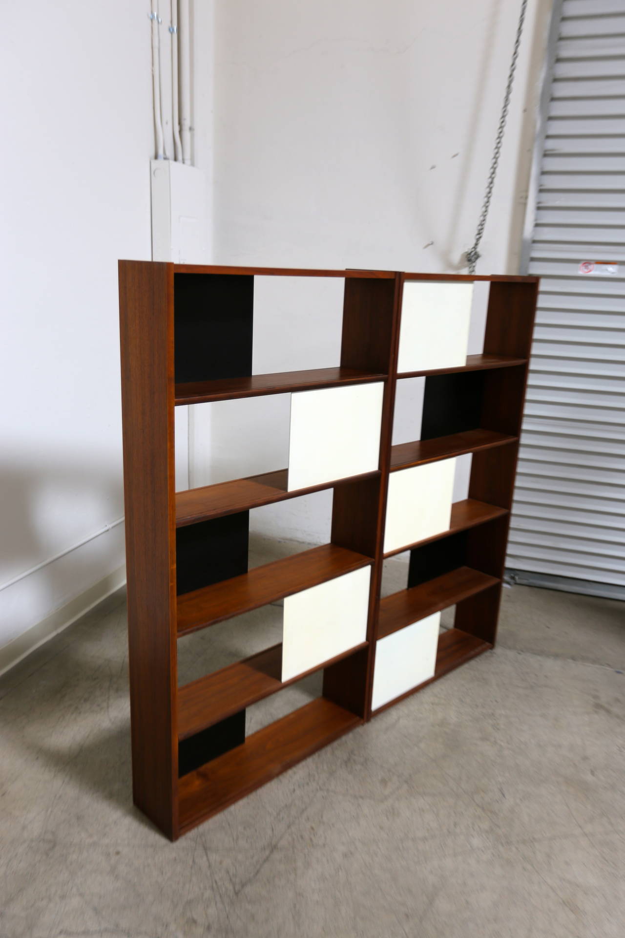 Mid-Century Modern Hinged Bookcase by Evans Clark