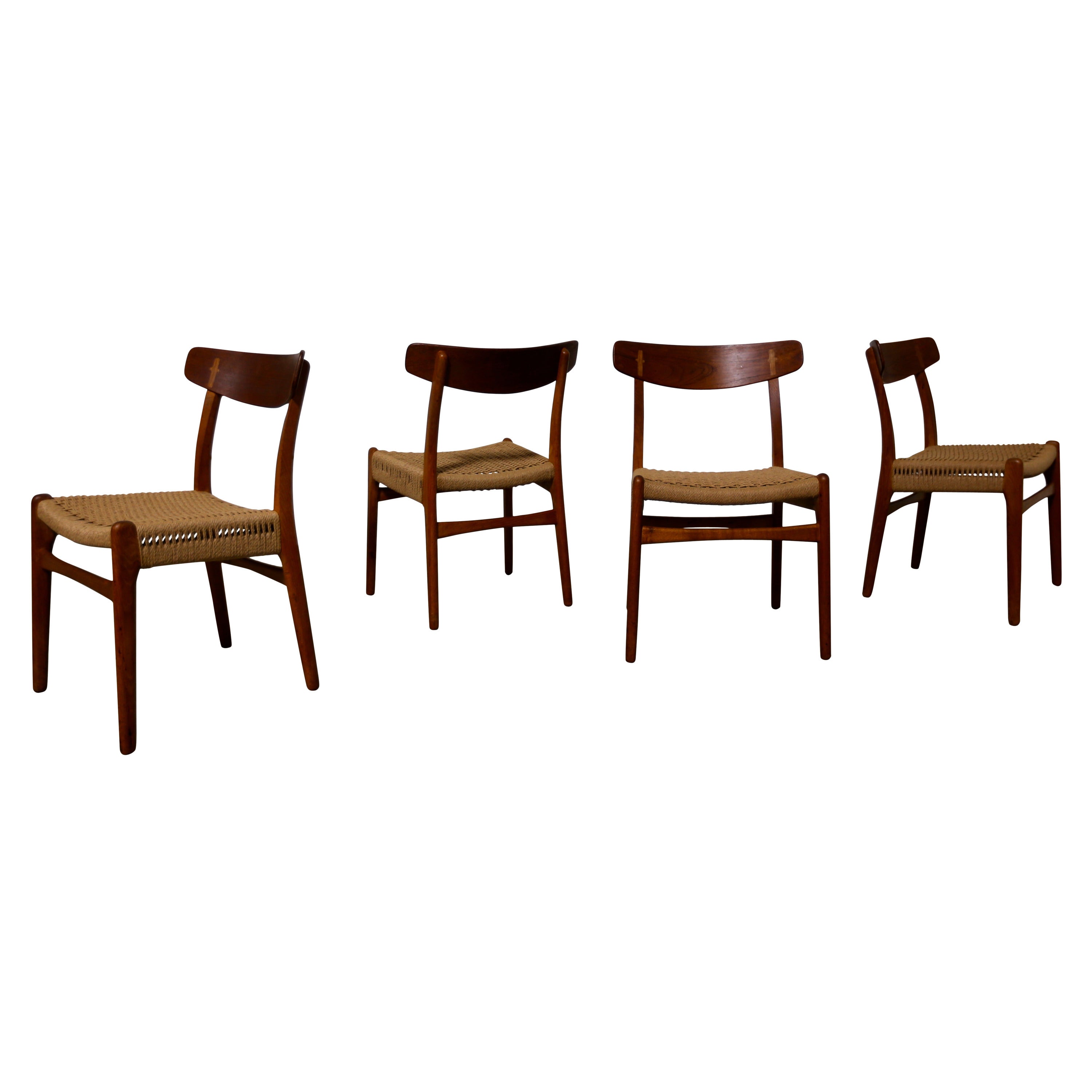 Set of Four Hans Wegner Ch-23 Dining Chairs