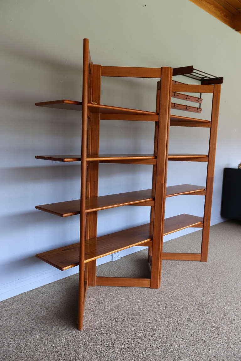 Danish Teak Bookcase / Room Divider In Excellent Condition In San Juan Capistrano, CA