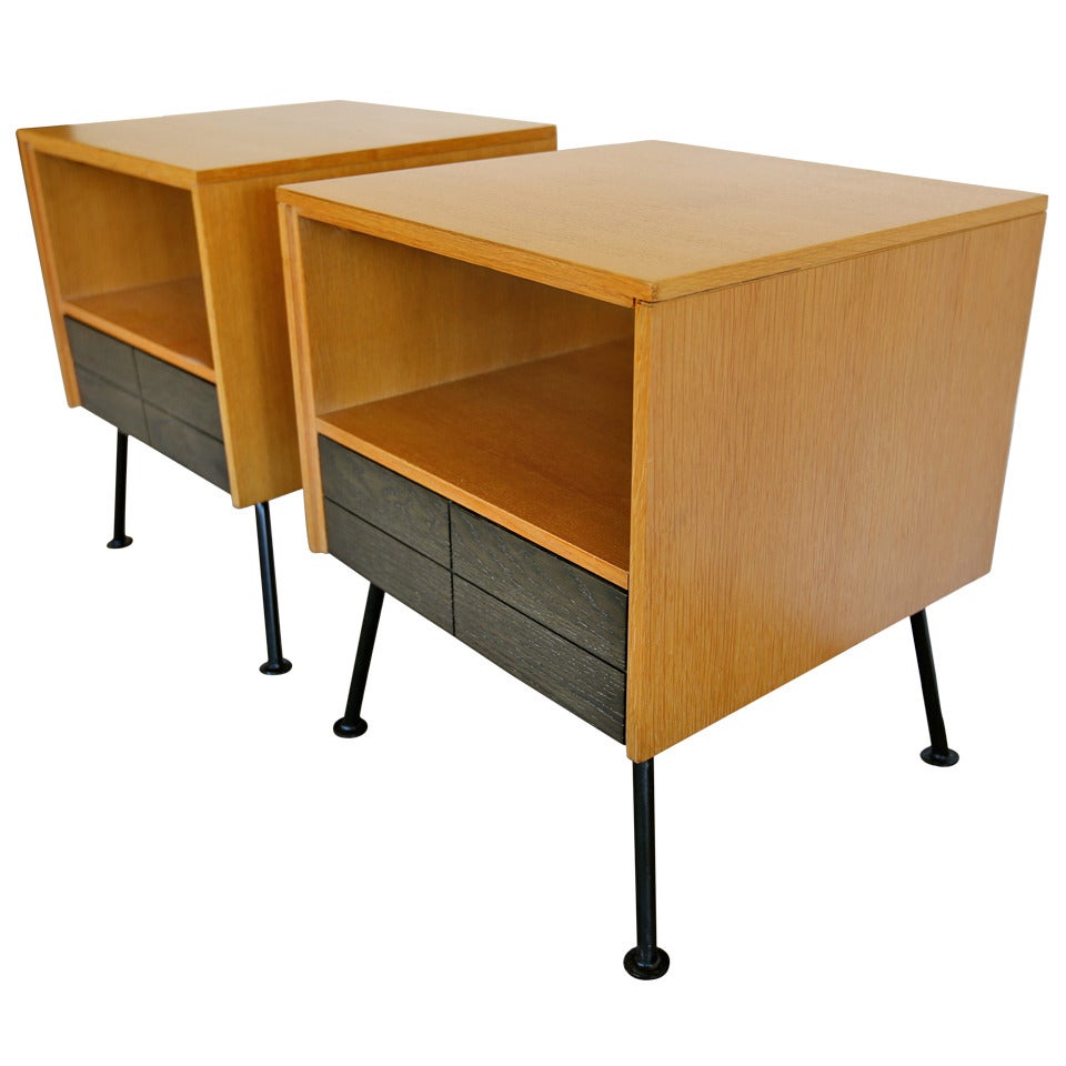 Pair of nightstands designed by Raymond Loewy