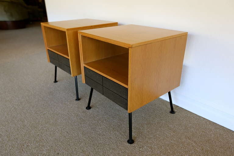 Pair of nightstands designed by Raymond Loewy for Mengel.