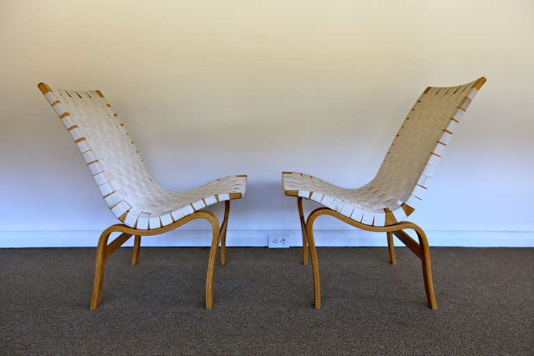 Pair Bruno Mathsson Eva Chairs.