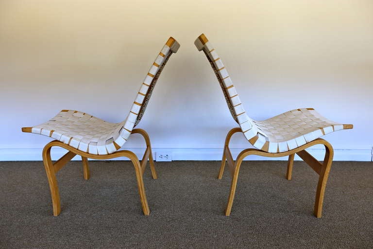 Pair Bruno Mathsson Eva Chairs 1