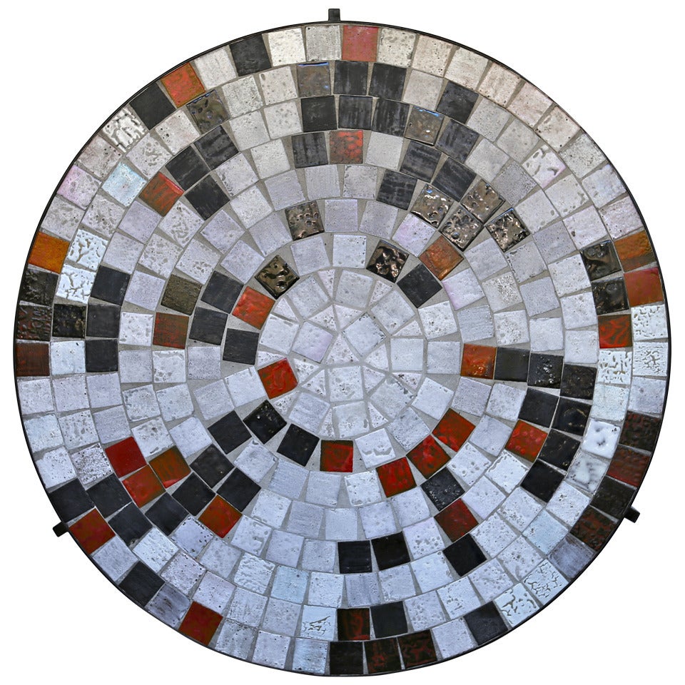 Round Tile Top Coffee Table