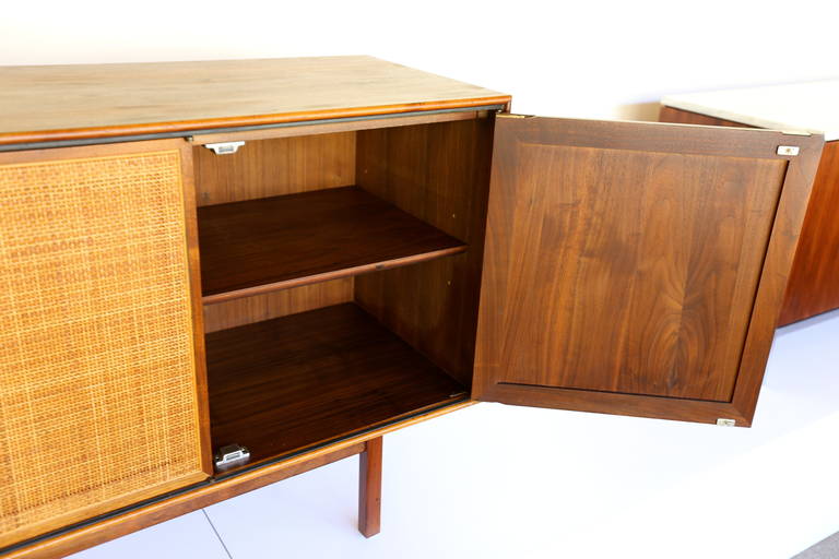 Walnut and Cane Front Credenza by Florence Knoll 4