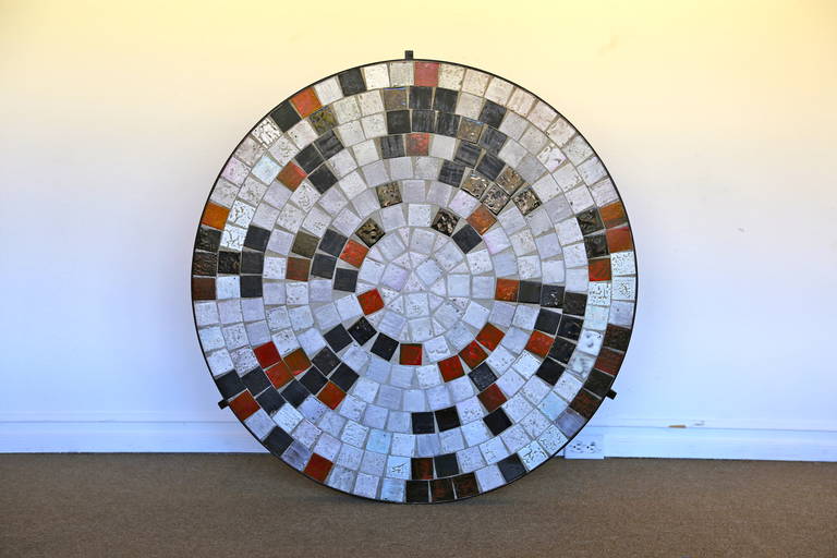 Round Tile Top Coffee Table.