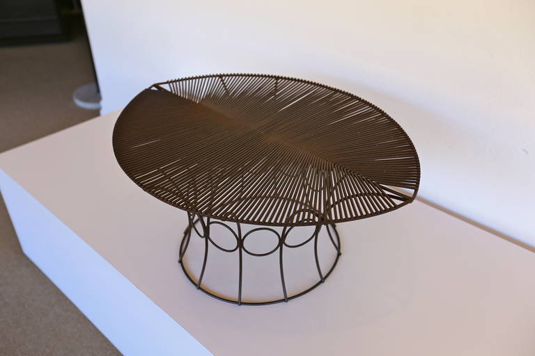 Rare Iron Side Table by John Risley.