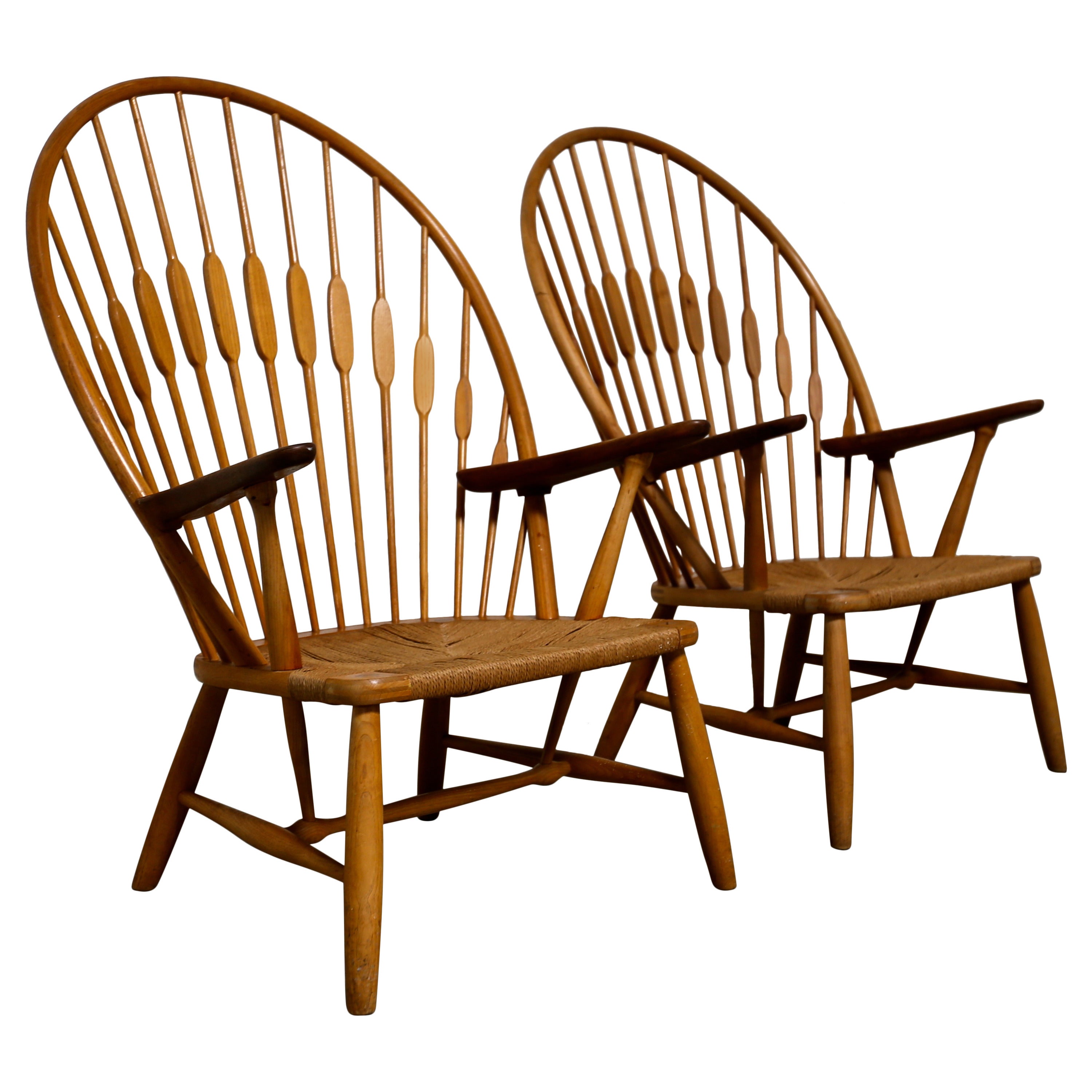 Pair of "Peacock" Chairs by Hans Wegner for Johannes Hansen