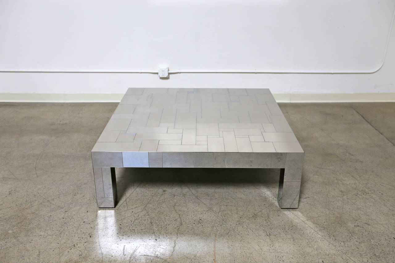 Chrome Large Cityscape Coffee Table by Paul Evans