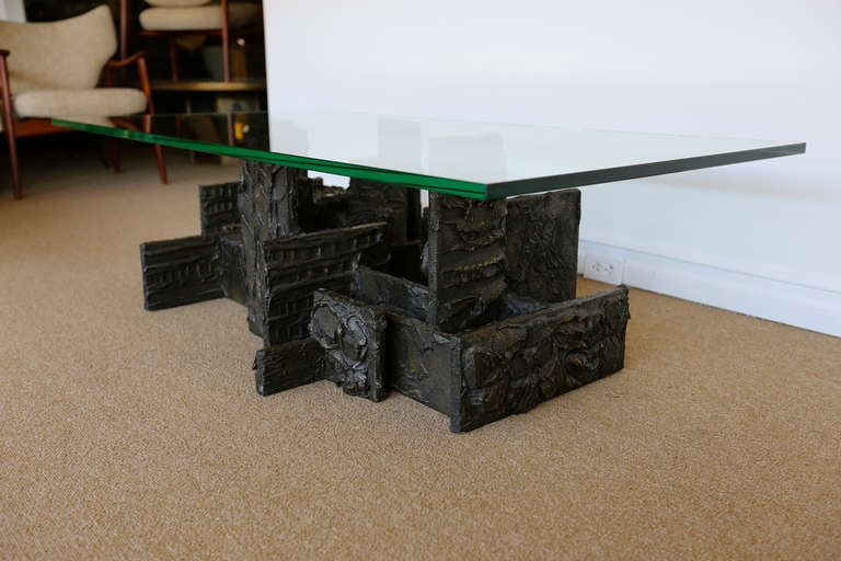 Brutalist Coffee Table By Paul Evans 1970