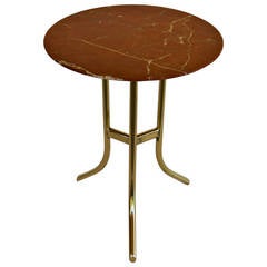 Marble and Brass Side Table